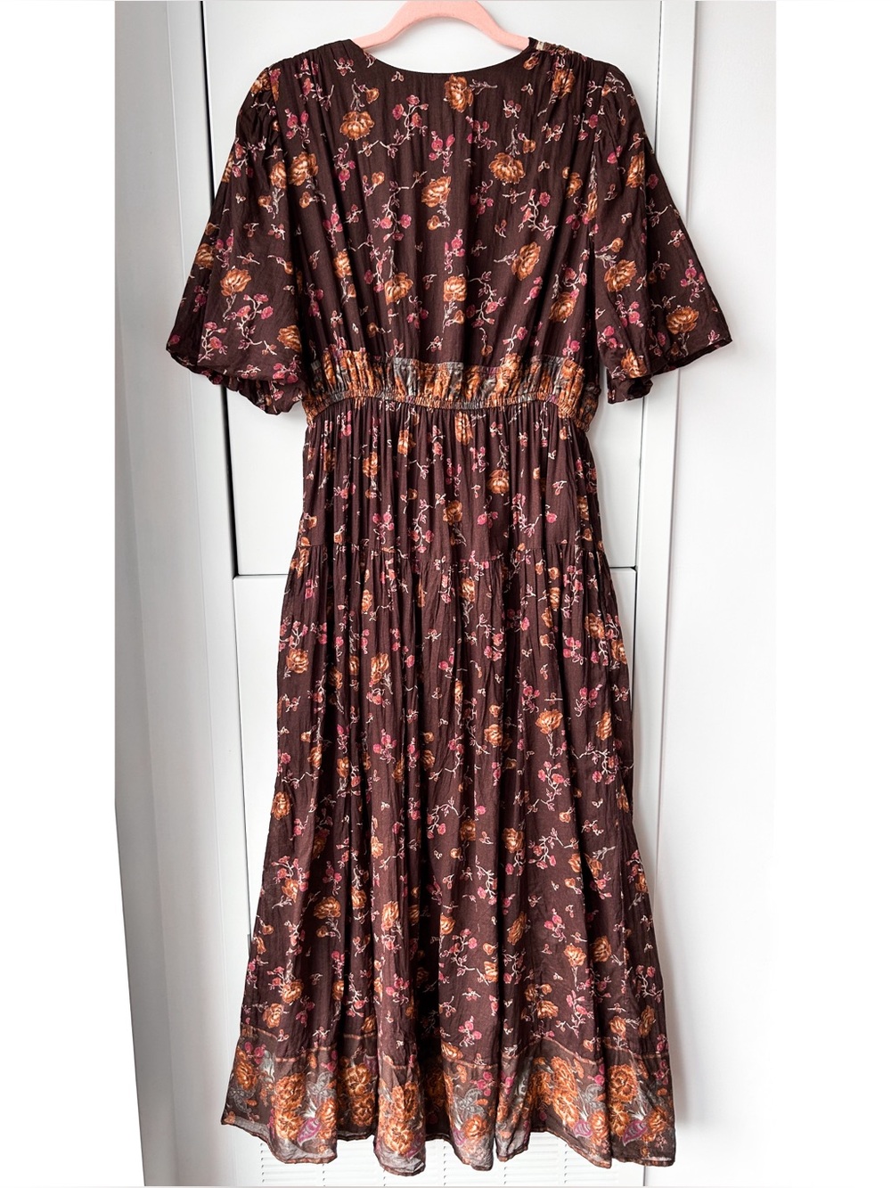 Free People Lysette brown boho floral maxi dress - Picture 13 of 15